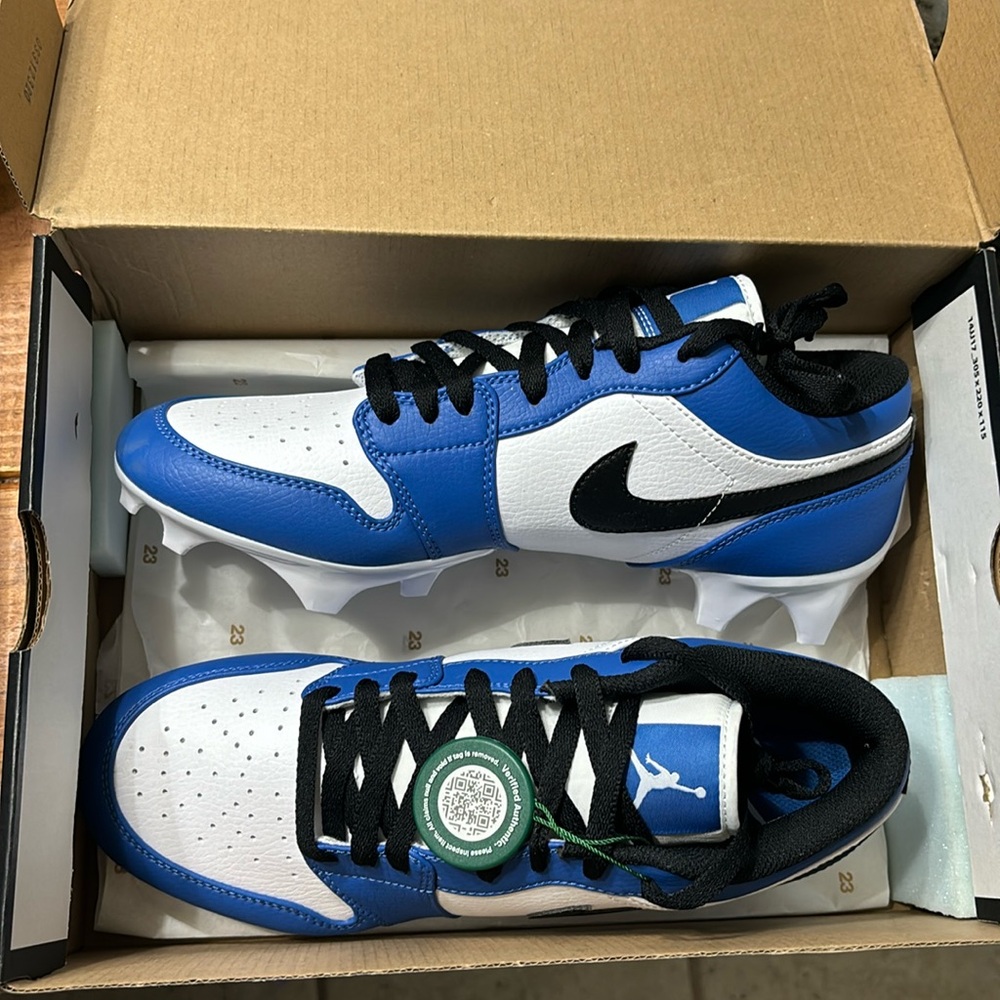 Nike -Jordan 1 Low TD - white/black-royal - Size 8.5 - Authentic Brand New!